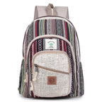 KayJayStyles Natural Handmade Large Multi Pocket Hemp Nepal Backpack - DharmaObjects