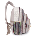 KayJayStyles Natural Handmade Large Multi Pocket Hemp Nepal Backpack - DharmaObjects