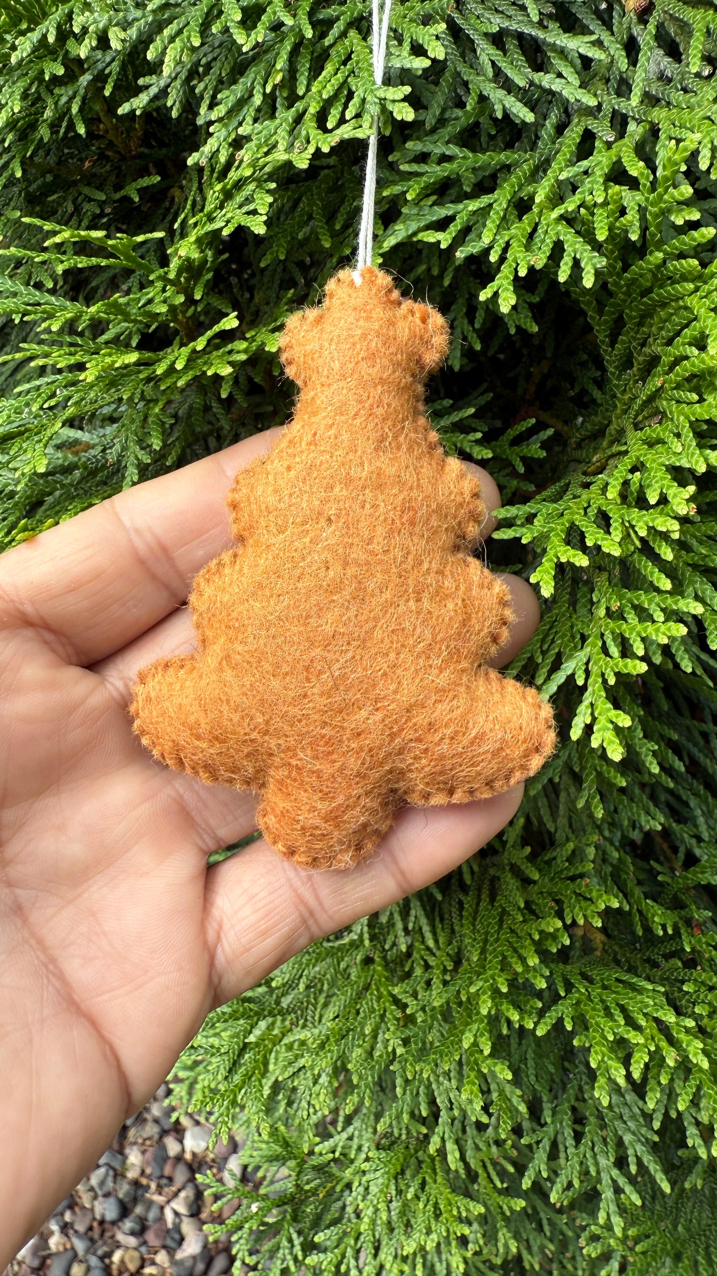 Needle Felted Star Christmas Tree/Bell/Reindeer Ornament - Felt Christmas Decor – Biodegradable Hanging Decoration