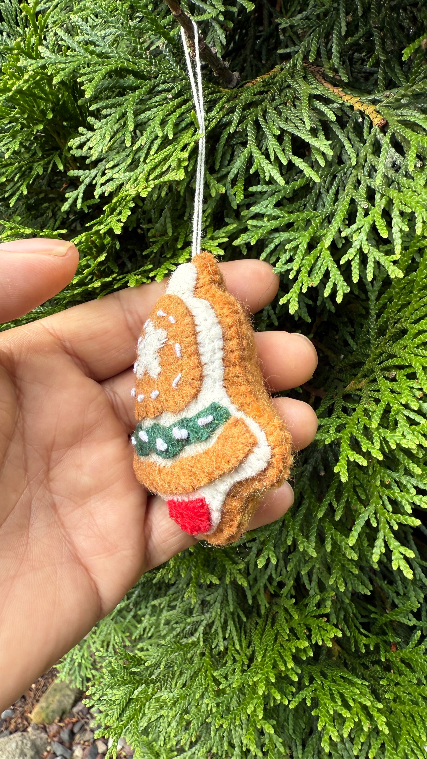 Needle Felted Star Christmas Tree/Bell/Reindeer Ornament - Felt Christmas Decor – Biodegradable Hanging Decoration