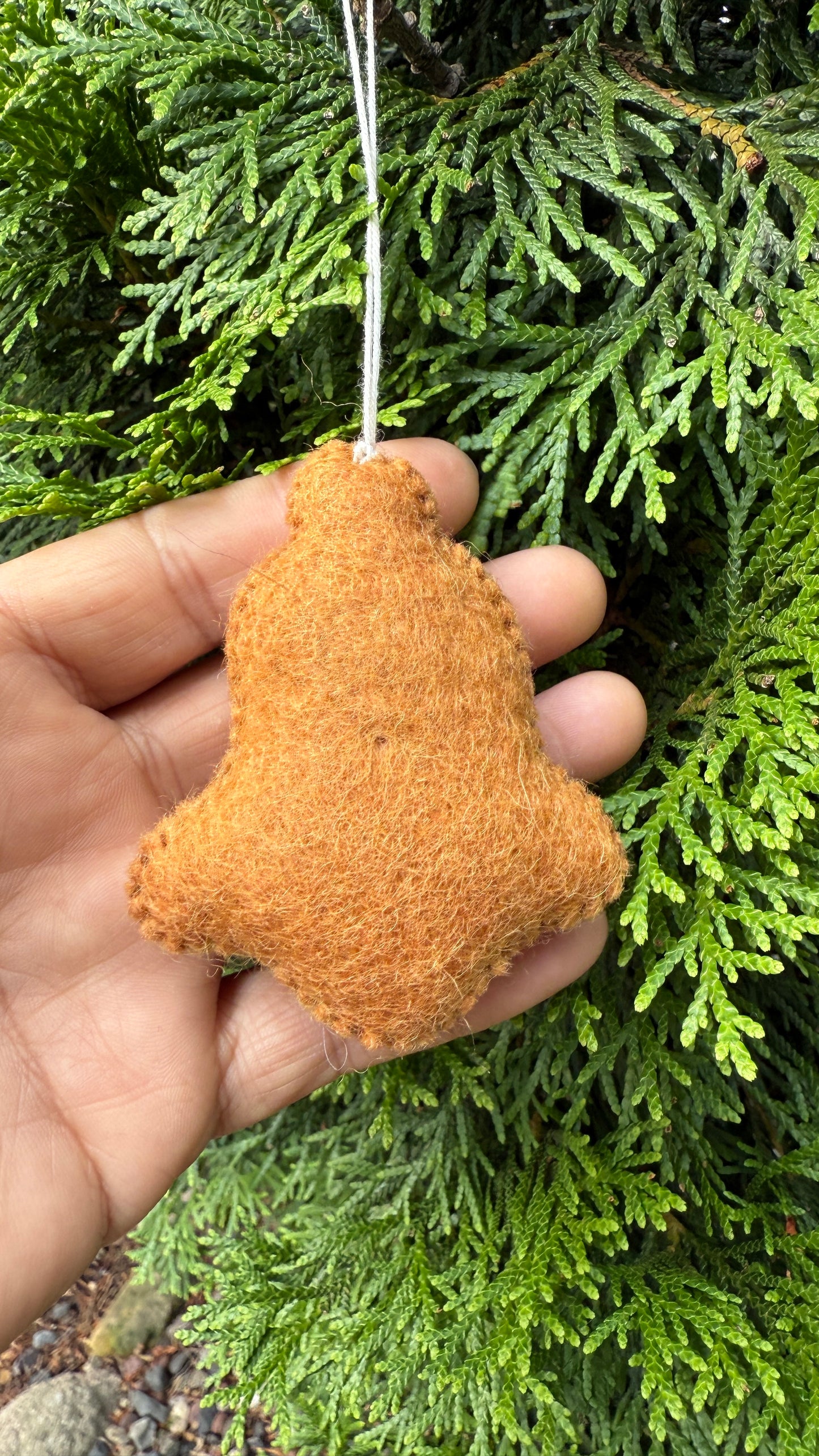 Needle Felted Star Christmas Tree/Bell/Reindeer Ornament - Felt Christmas Decor – Biodegradable Hanging Decoration