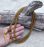 Tibetan Buddhist Mala / Rosary 108 Glass Beads / Free Mala Pouch