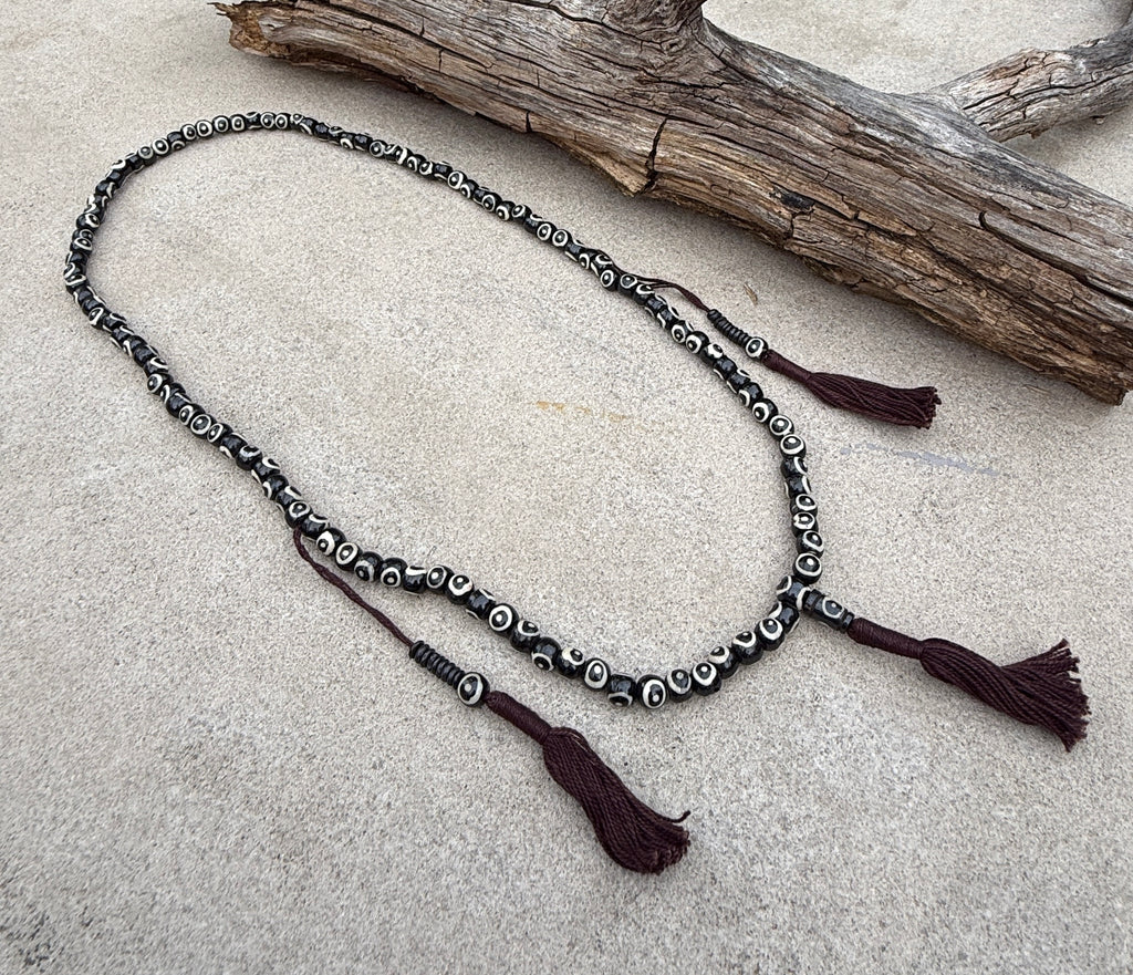 Natural Buffalo Bone 108 Bead Meditation Mala | Tibetan Prayer Beads with Mala Counter | Buddhist Japa Mala | Yoga Meditation Necklace Gift - DharmaObjects