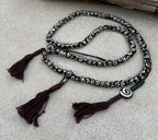 Natural Buffalo Bone 108 Bead Meditation Mala | Tibetan Prayer Beads with Mala Counter | Buddhist Japa Mala | Yoga Meditation Necklace Gift - DharmaObjects