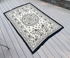 Elephant Mandala Tapestry 80”X50” White - DharmaObjects