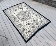 Elephant Mandala Tapestry 80”X50” White
