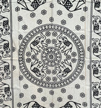 Elephant Mandala Tapestry 80”X50” White - DharmaObjects