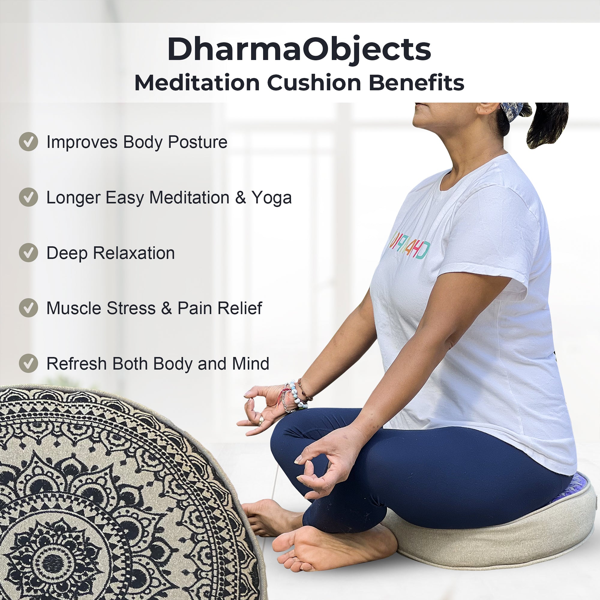 Tibetan Meditation Cushion Pillow Zen Zafu