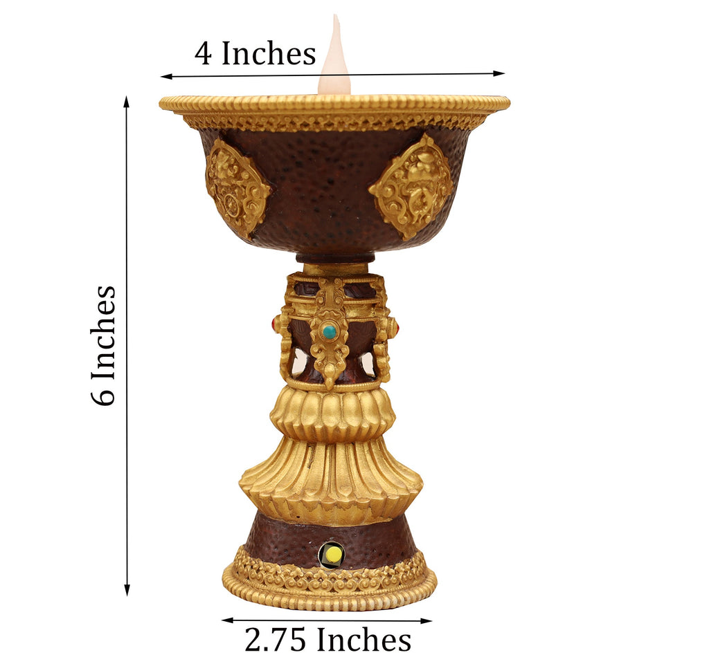 DharmaObjects Tibetan LED Electronic Butter Lamp Temple Shrine Lights Rechargeable Burning Lamps