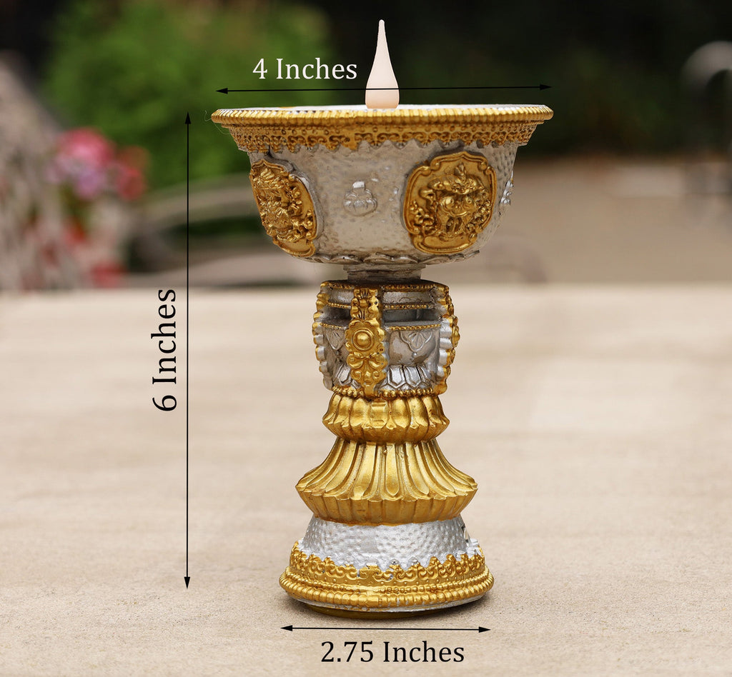 DharmaObjects Tibetan LED Electronic Butter Lamp Temple Shrine Lights Rechargeable Burning Lamps