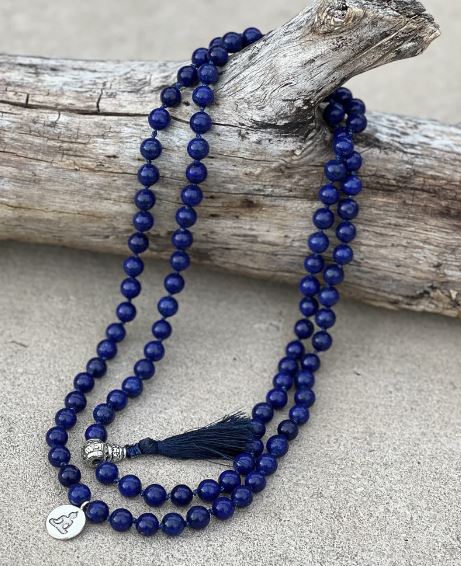 Gemstone Buddha Charm 108 Beads Mala With Box - DharmaObjects