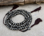 Natural Buffalo Bone Tibetan Om 108 Beads Prayer Mala - DharmaObjects