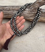 Natural Buffalo Bone Tibetan Om 108 Beads Prayer Mala - DharmaObjects