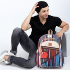 KayJayStyles Orange Patch Handmade Hemp Backpack from Nepal – Mini, Daypack & Large Sizes - DharmaObjects