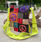 Handmade Hippie Cross Body Bag, Travel Sling Bag, Vegan Passport Bag, Travel Cute Purse, Hippie Shoulder Bag, Fair Trade