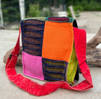 Handmade Hippie Cross Body Bag, Travel Sling Bag, Vegan Passport Bag, Travel Cute Purse, Hippie Shoulder Bag, Fair Trade