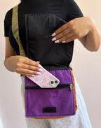 Handmade Hippie Cross Body Bag, Travel Sling Bag, Vegan Passport Bag, Travel Cute Purse, Hippie Shoulder Bag, Fair Trade