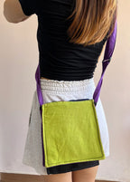 Handmade Hippie Cross Body Bag, Travel Sling Bag, Vegan Passport Bag, Travel Cute Purse, Hippie Shoulder Bag, Fair Trade