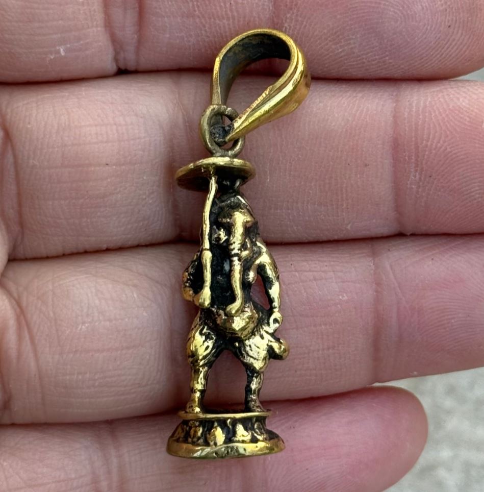 Ganesha Brass Pendant - Hindu God of Wisdom and Prosperity