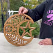 Handcrafted Wooden Celestial Star Moon Wall Decor Hanging Art