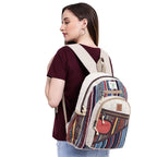 KayJayStyles Orange Patch Handmade Hemp Backpack from Nepal – Mini, Daypack & Large Sizes - DharmaObjects