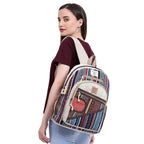KayJayStyles Orange Patch Handmade Hemp Backpack from Nepal – Mini, Daypack & Large Sizes - DharmaObjects