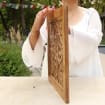 Handcrafted Large Lotus Wood Wall Panel For Home Decor Hanging Art 16" X 16"