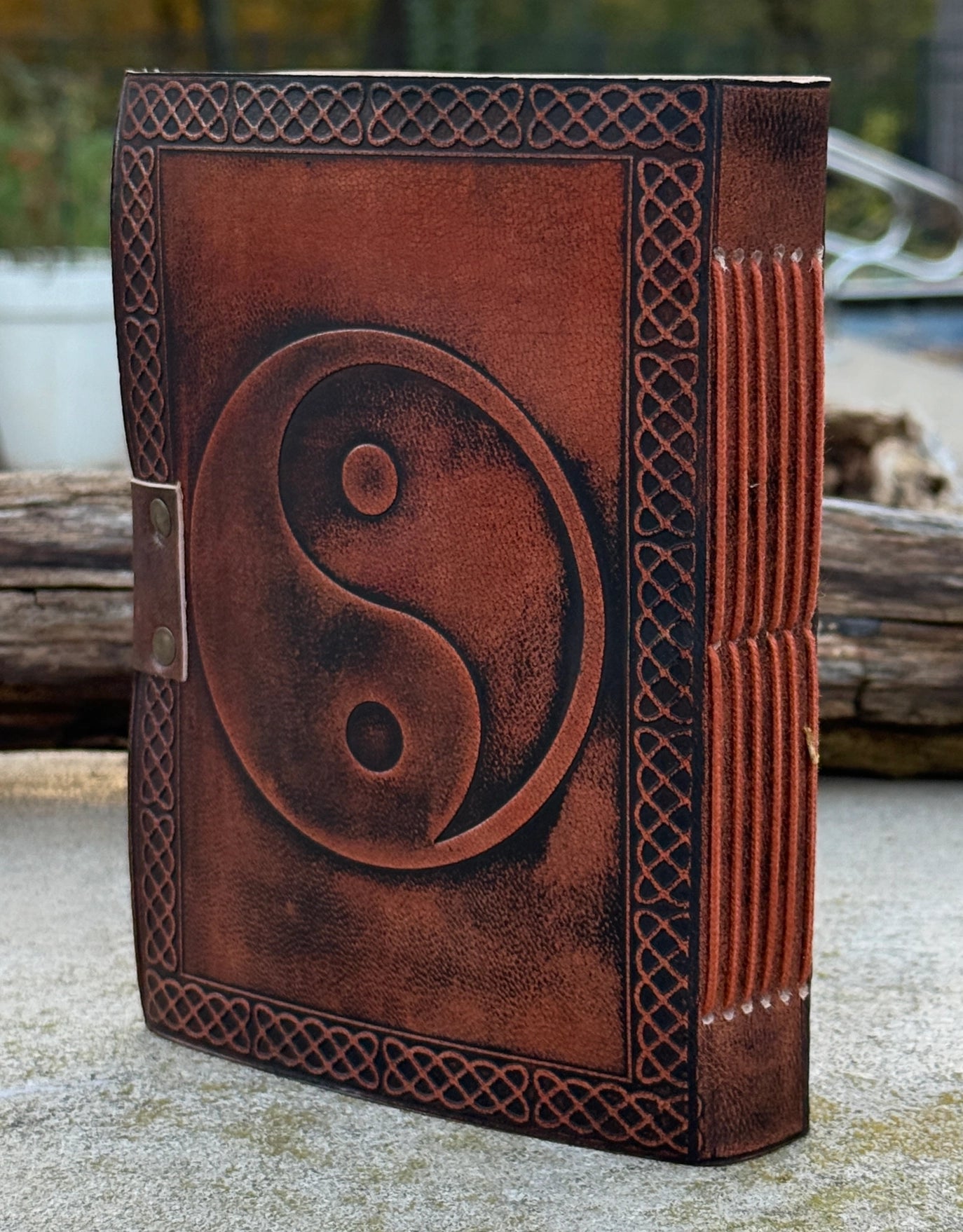 Handmade Yin Yang Embossed Leather Journal