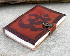 Handmade Om Embossed Leather Journal