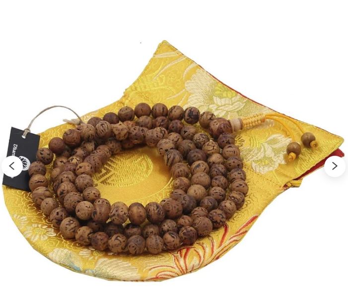 Natural Genuine Bodhi Seed Prayer Mala 108 Beads - DharmaObjects
