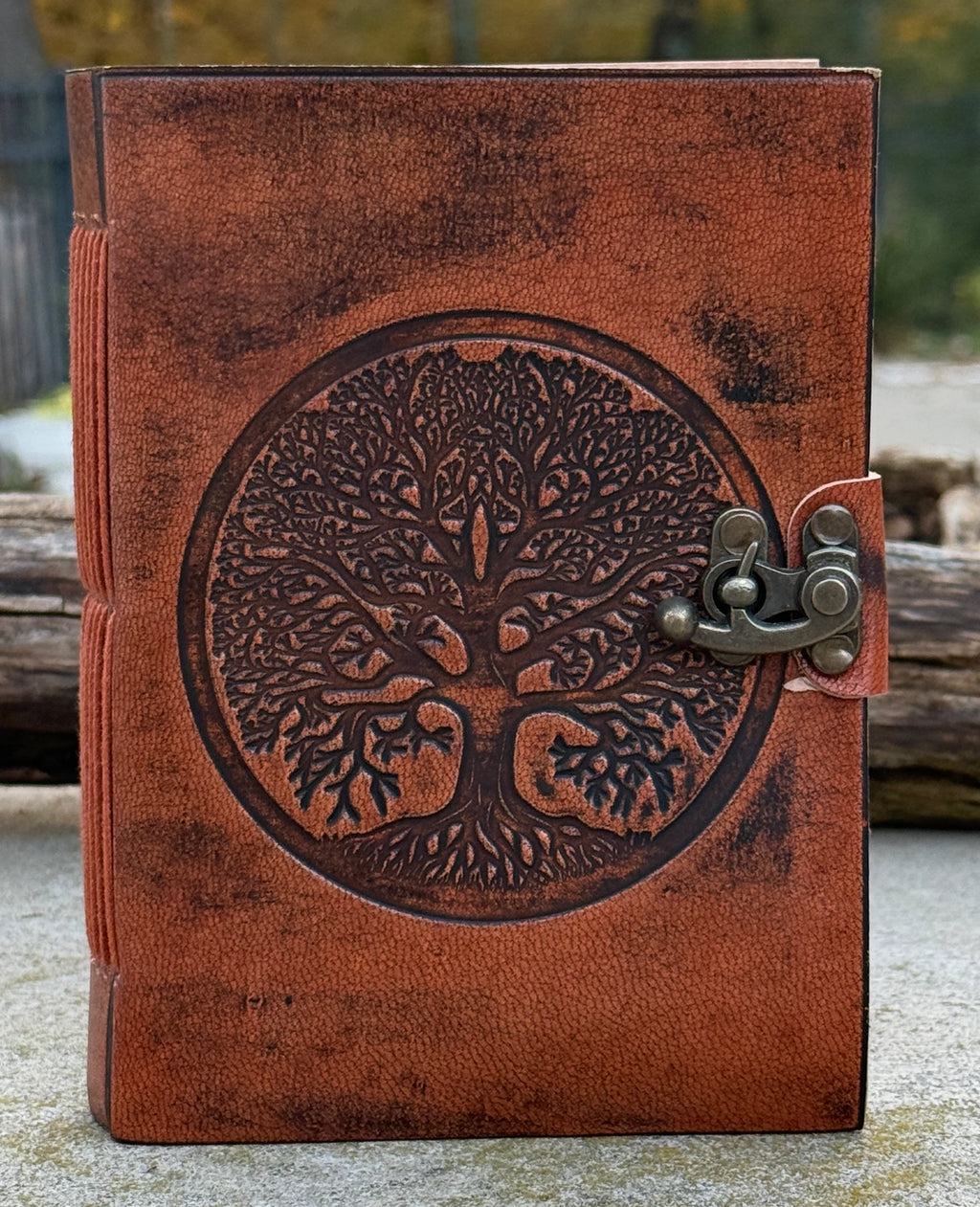 Handmade Tree of Life Embossed Leather Journal