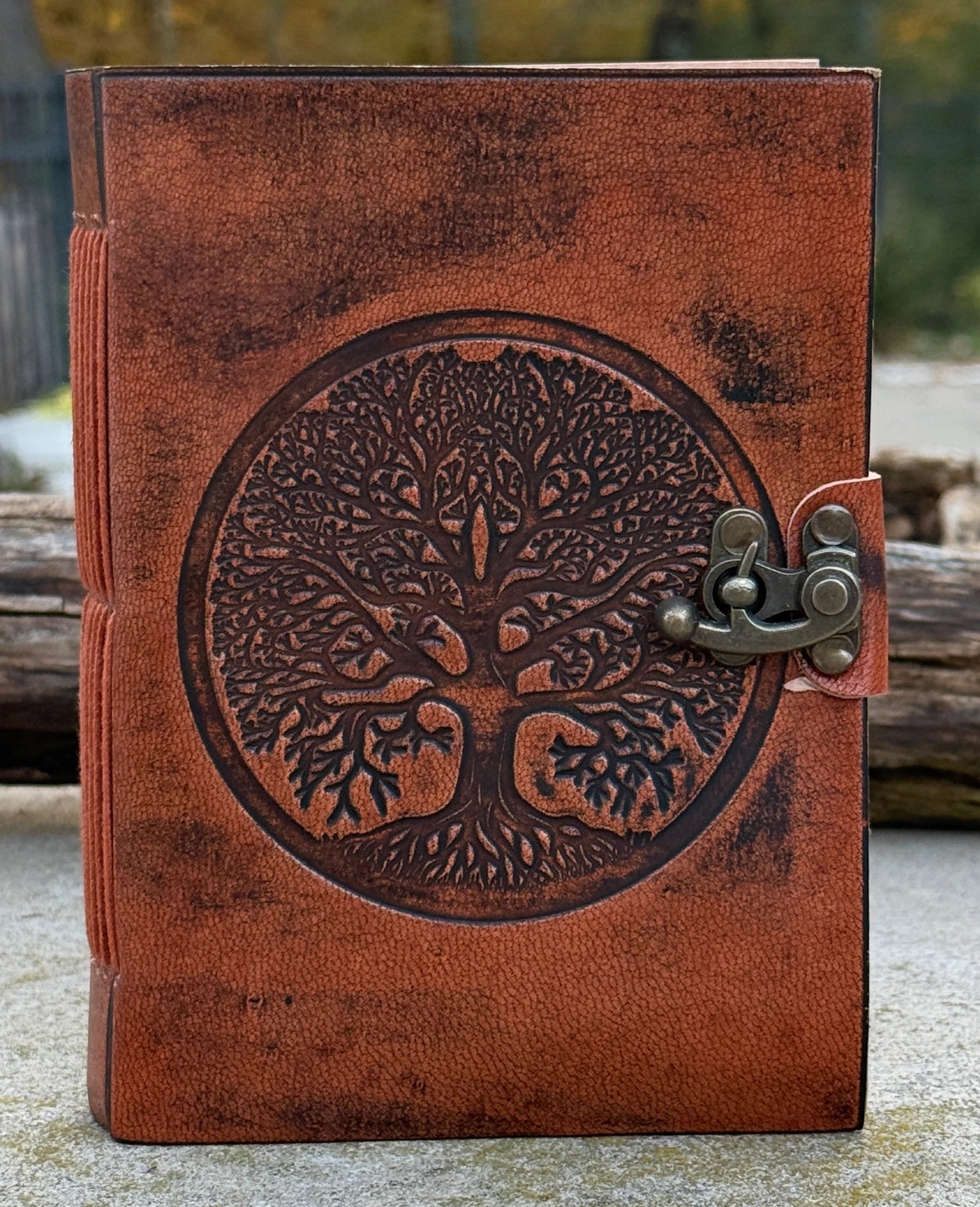 Handmade Tree of Life Embossed Leather Journal