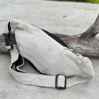 Boho Style Hemp Fanny Pack – Handmade Adjustable Waist & Crossbody Bag