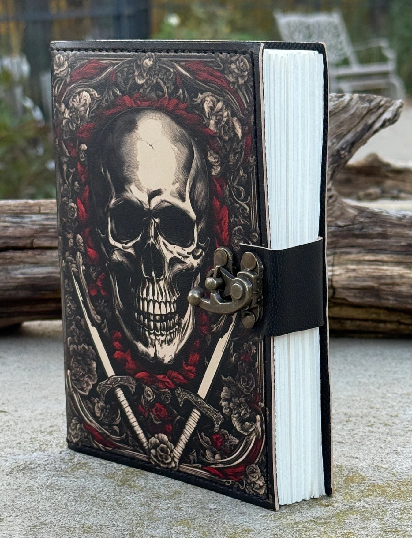 Handmade Skull Embossed Leather Journal