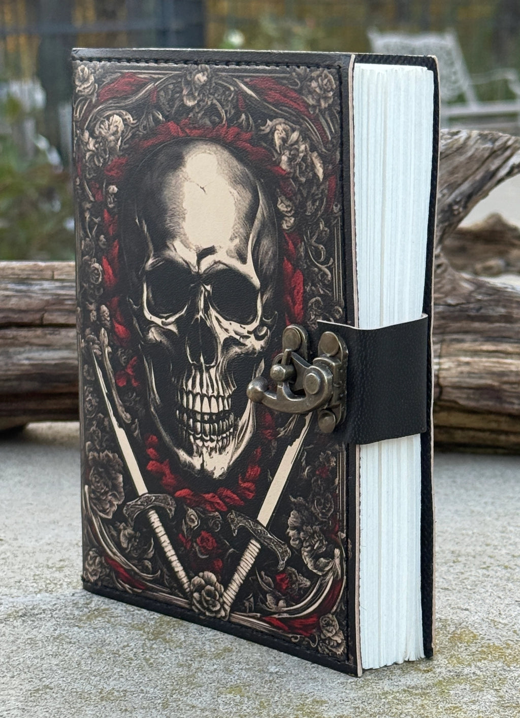 Handmade Skull Embossed Leather Journal