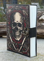 Handmade Skull Embossed Leather Journal