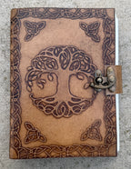 Handmade Tree of Life Embossed Leather Journal