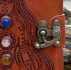 Handmade 7 Chakras Embossed Leather Journal