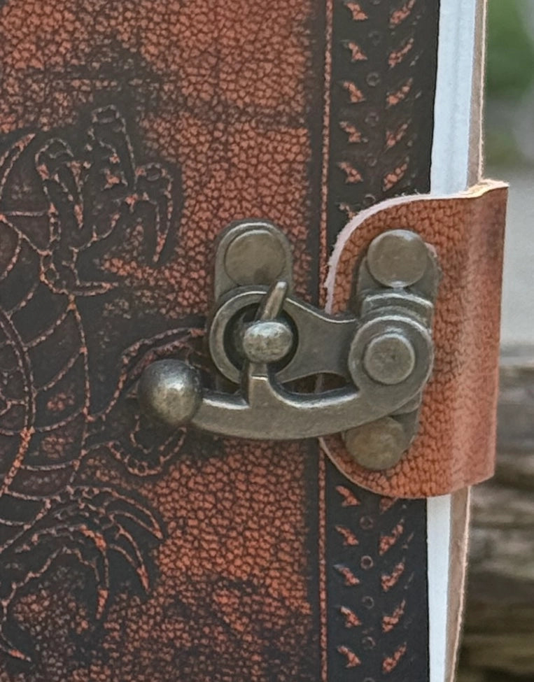 Handmade Year of the Dragon Embossed Leather Journal