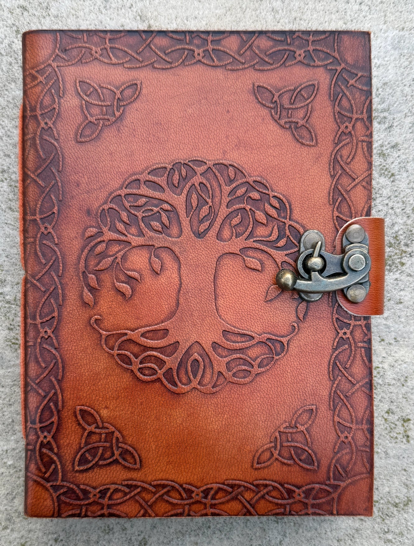 Handmade Tree of Life Embossed Leather Journal