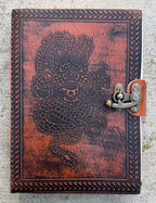 Handmade Year of the Dragon Embossed Leather Journal