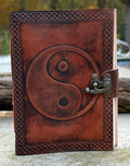 Handmade Yin Yang Embossed Leather Journal