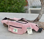Boho Style Hemp Fanny Pack – Handmade Adjustable Waist & Crossbody Bag