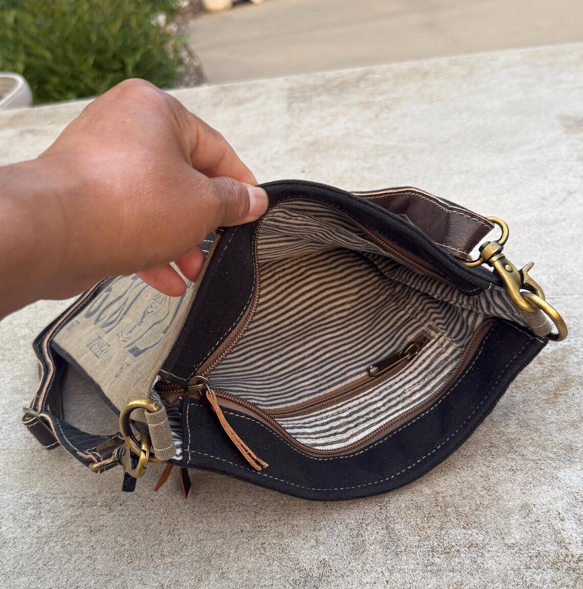 Repurposed Military Canvas Rustic Deer Bag - DharmaObjects
