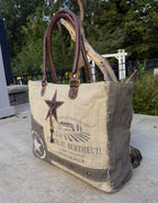 Upcycled Military Canvas Tent Tote - DharmaObjects