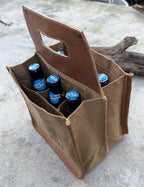 Repurposed Military Canvas Beer Caddy: Rustic Beer Lover Gift - DharmaObjects