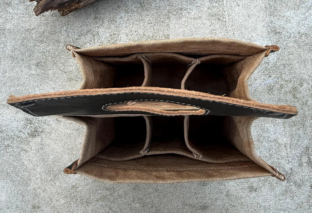 Repurposed Military Canvas Beer Caddy: Rustic Beer Lover Gift - DharmaObjects