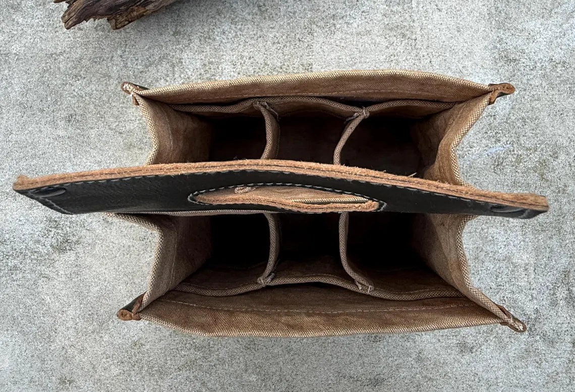Repurposed Military Canvas Beer Caddy: Rustic Beer Lover Gift - DharmaObjects