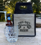 Repurposed Military Canvas Beer Caddy: Rustic Beer Lover Gift - DharmaObjects