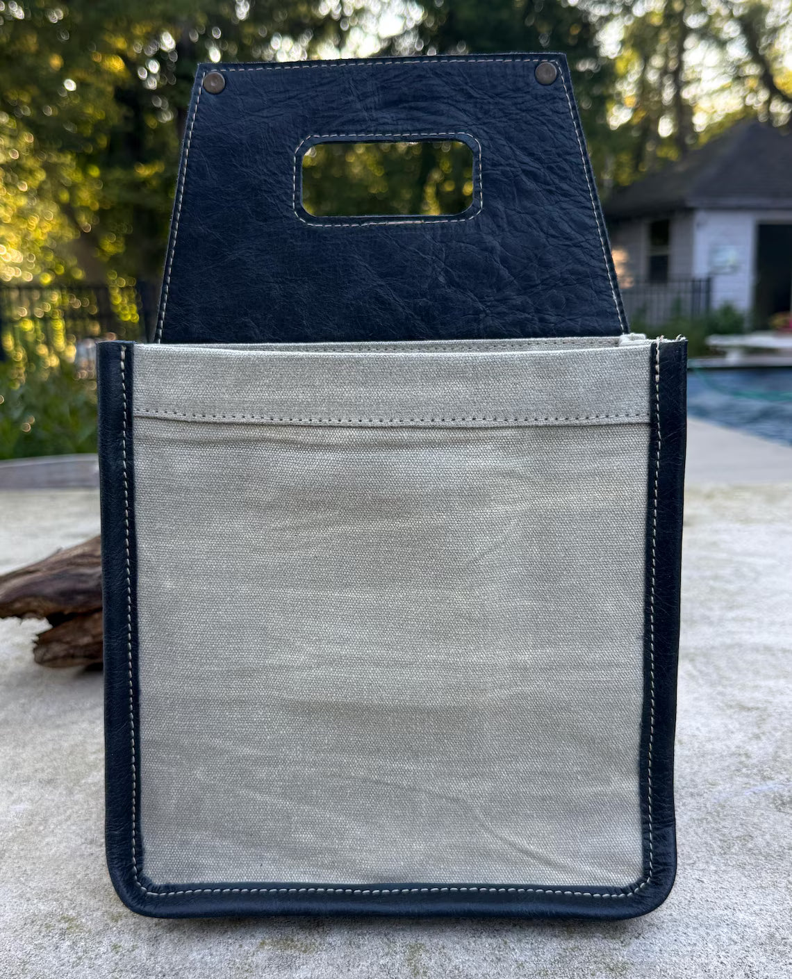Repurposed Military Canvas Beer Caddy: Rustic Beer Lover Gift - DharmaObjects